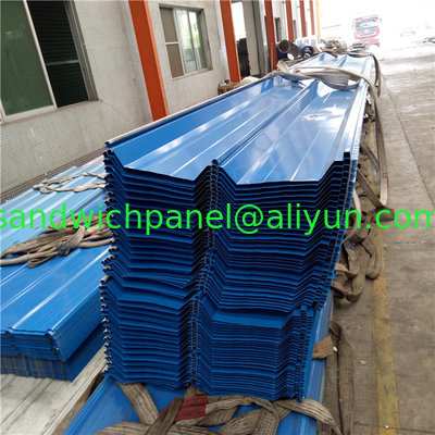 35 years 760mm blue corrugated roof sheets with 0.426mm for prefab buildings