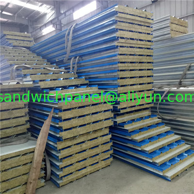 thermal insulation 50mm rock wool sandwich roof panels for shipping container