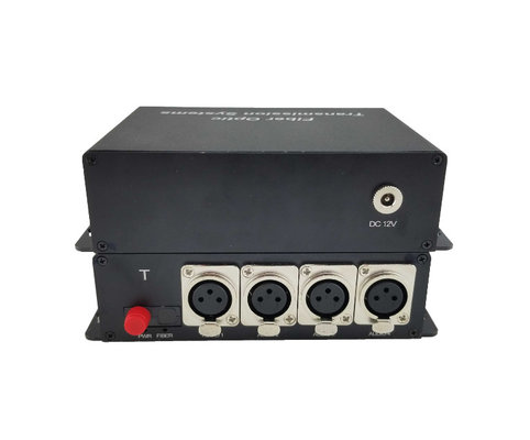 China 4 Channel Forward XLR Balanced Audio to Fiber Converter,broadcasts quality audio signals up to 12.5 miles of single-mode supplier
