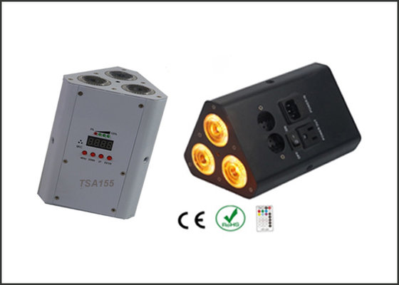 China Mini Battery Led Light 3*18W RGBWAP 6in One Color Wedge Par Light Wireless USD59.5 Model TSA155 supplier