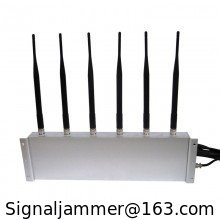 China Signal jammer | High Power 6 Antenna 3G Phone 315MHz 433MHz Remote Control Jammer supplier