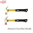 Non sparking tools  Explosion-proof fiber handle claw hammer size 230g material aluminum bronze