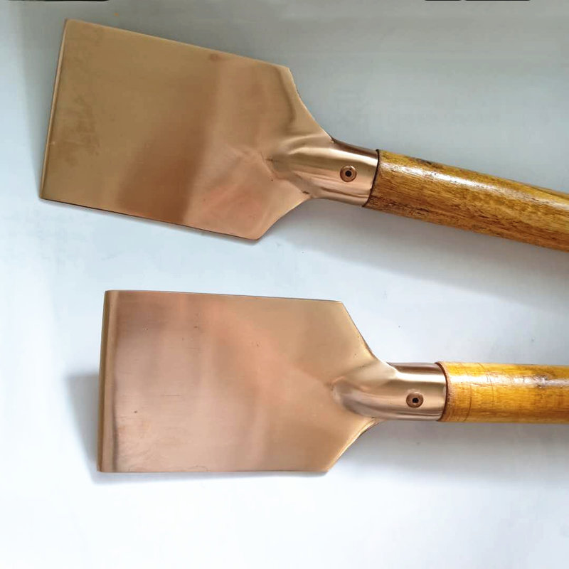 anti spark hand tools beryllium copper scraper with long wood handle