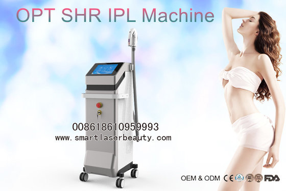 China OPT SHR IPL Hair Removal Machine , Vertical Elight IPL Hair Removal Equipment supplier