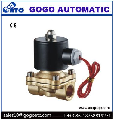 China 110V AC Brass Air Gas Water Solenoid Valve Direct Drive Type G1/8&quot; - G2&quot; Port Size supplier