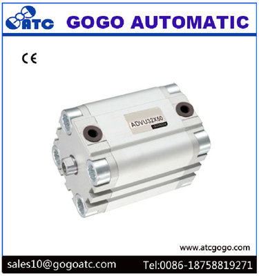 China 32mm bore 50mm stroke double acting valve actuator cylinder pneumatic ADVU32-50 compact air cylinders supplier