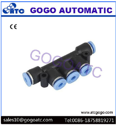 China One Touch Plastic Tube 5 Way Quick Connect Hose Fittings Pneumatic 6mm To 4mm supplier