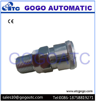 China Pneumatic Air Compressor Socket Connector 1/4 inch Quick Coupler Plug hose fitting supplier