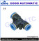 one touch plastic pneumatic hose nipple fitting t type 6mm quick tube fitting connector air 3 way PE-6 supplier