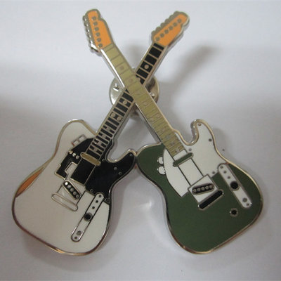 China Elegant guitar designed lapel pin for garment decoration, metal guitar designer lapel pin, supplier