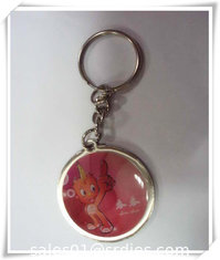 China Affordable 1&quot; epoxy resin dome coin holder keychain, China factory epoxy resin key chains, supplier