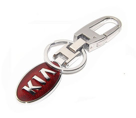 China Premium KIA car logo brand key chain, Korean auto brand Kia logo key holder for men gifts, supplier