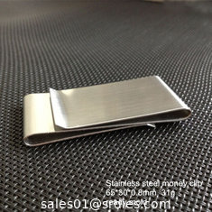 China Brush stainless steel money clips, ready mold, plain cheap SS money clips for sale, supplier