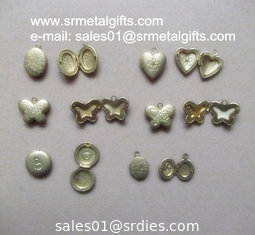 China Miniature copper photo locket charms, mini brass photo locket pendant to necklace, supplier
