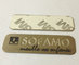 Stainless steel name plate with chemically etched letters, 3M adhesive sticker sign plates supplier
