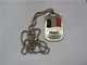 Italian national flag epoxy dome metal dog tags with chain, zinc alloy, silver plated, supplier