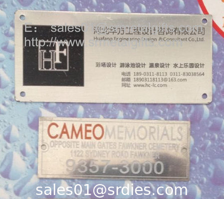 Brushed stainless steel business nameplate, brush stainless steel business plaque, supplier