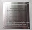 Satin brush stainless steel warning plaque with black colour fill, supplier