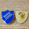 Shield shape epoxy enamel lapel pin, color filled lapel pins, supplier