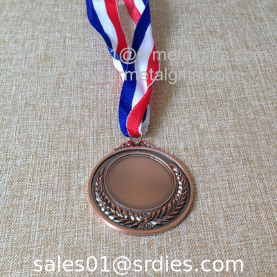 China stock metal blank medals, brush antique bronze blank race medals cheap supplier