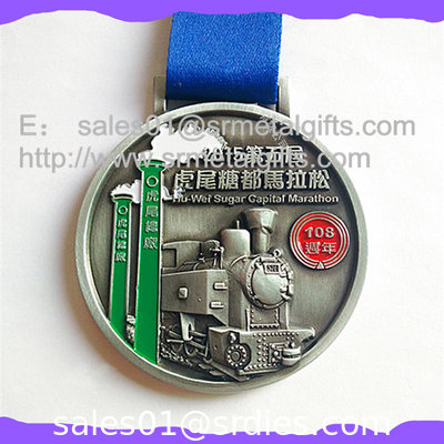 Antique silver blank engraved swimming medals, ready mold, antique silver swimming medals supplier