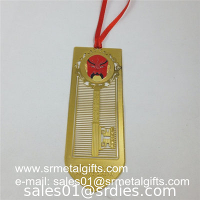 Gold Etched Leaf Shape Bookmark With Leaf Veins, Leaf Petiole Bookmarks supplier