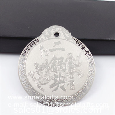 Silver engraved hollow out metal bookmarks by etching process, etched steel bookmarks supplier