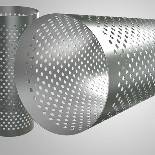 Round Hole Perforated Tube|60°/45° Staggered Hole Arrangement with 0.1-12mm Thickness