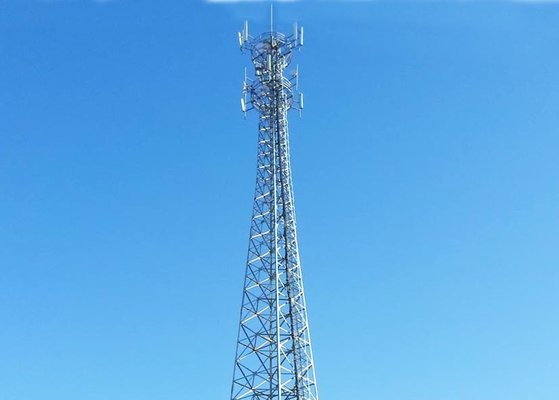 Communication Angle Steel Tower 4.8S / 6.8S / 8.8S Bolt Grade 20m - 180m Height