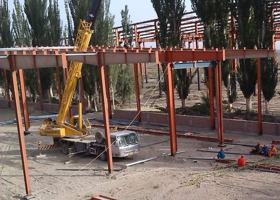 Structural Steel Frame Building , Large Span Prefabricated Metal Workshop Building supplier