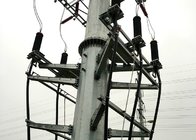 Monopole Lattice Transmission Tower , Galvanized / Painted Power Distribution Tower supplier