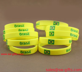 China Brazil National Team Sport Bracelet Sports wristbands Olympic Games Sport Silicone bracele supplier