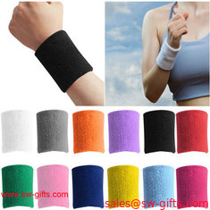 China Sport wristband Unisex Cotton Sweat Band Sweatband Arm Band Wristband Tennis Basketball supplier