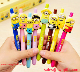 China Cute Korean Stationery Small Yellow People Gel Pen Kawaii Creative Colored Pens School supplier