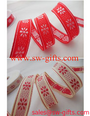 China New holographic gold foil printed grosgrain ribbon, gold laser foil ribbon supplier