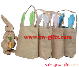 China Easter eggs baskets jute bags cute gifts bunny mascot the easter bunny cotton bag decorations toys dinosaur easter egg supplier