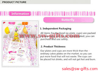 China Butterfly Theme birthday pack party decoration birth party supplies set supplier