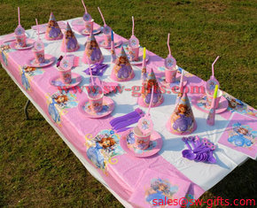 China Princess Sofia the first theme Kids Birthday Party Decoration Set Party Supplies Baby Birthday Pack event party supplies supplier