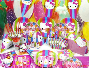 China Kids Birthday Party Decoration Set Birthday Hello Kitty Theme Party Supplies Baby Birthday Party Pack supplier