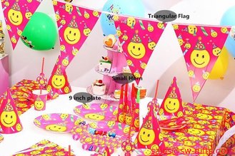 China Popular Smile Face Theme disposable tableware set birthday party decoration party supplies supplier