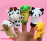 Cartoon Biological Animal Finger Puppet Plush Toys Child Baby Favor Dolls Christmas Gifts supplier