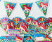 78pcs/2017 Luxury Kids Birthday Party Decoration Set Mermaid Ariel Theme Party Supplies Baby Birthday Party Pack supplier