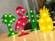 Flamingo Led Night Light Cartoon Unicorn Head Pineapple Lantern Christmas Wedding Decoration Tropical Party supplies supplier