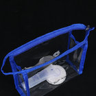 zipper closure transparent PVC women cosmetic bags traveling liquids bags with logo printed