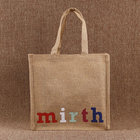 eco-friendly jute fabric kids wear shopping bags promotional grocery handle bags