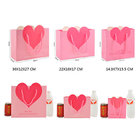heart-shaped pink promotional beverage handbag custom printing available gift paper bags