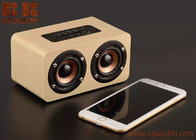 Dual-horn Wooden Bluetooth Wireless Portable Speaker With Bass Music Sound, Intelligent Hands-free Calls