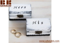 trendy rustic pastoralism series wedding wooden ring box with lace