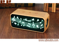 2018 Promotional Gift Touch Screen Color LED Light Blue tooth Speaker Wooden Home Portable Wireless Bluetooth Speaker