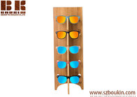 fashion Natural Bamboo sunglasses display custom wooden Sunglasses Display